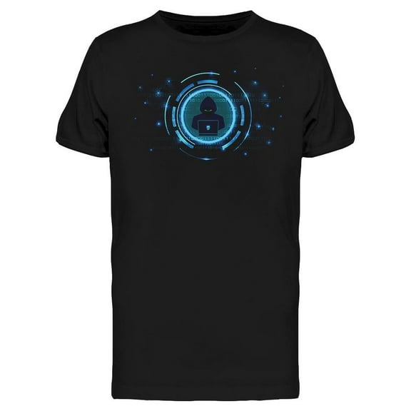 Smartprints Mens Graphic Tee - Cyber Security - Regular Fit 100% Cotton
