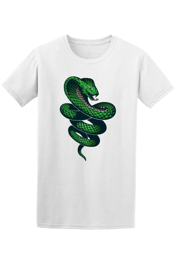 Mens Graphic Tee - Dangerous Snake - Regular Fit 100% Cotton