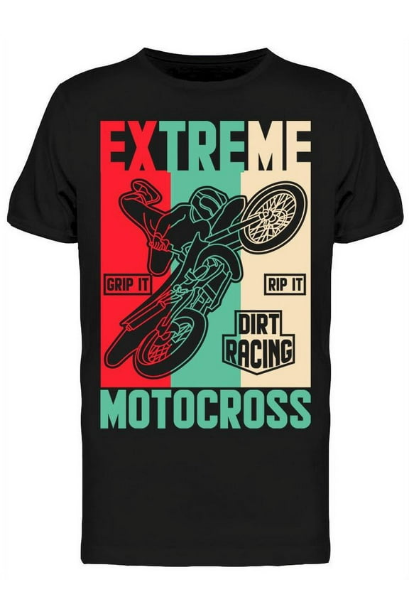 Mens Graphic Tee - Dirt Racing Motocross - Regular Fit 100% Cotton