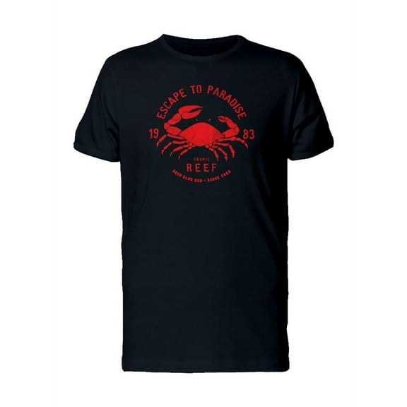 Smartprints Mens Graphic Tee - Escape To Paradise Reef - Regular Fit 100% Cotton
