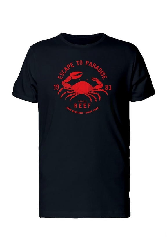 Mens Graphic Tee - Escape To Paradise Reef - Regular Fit 100% Cotton