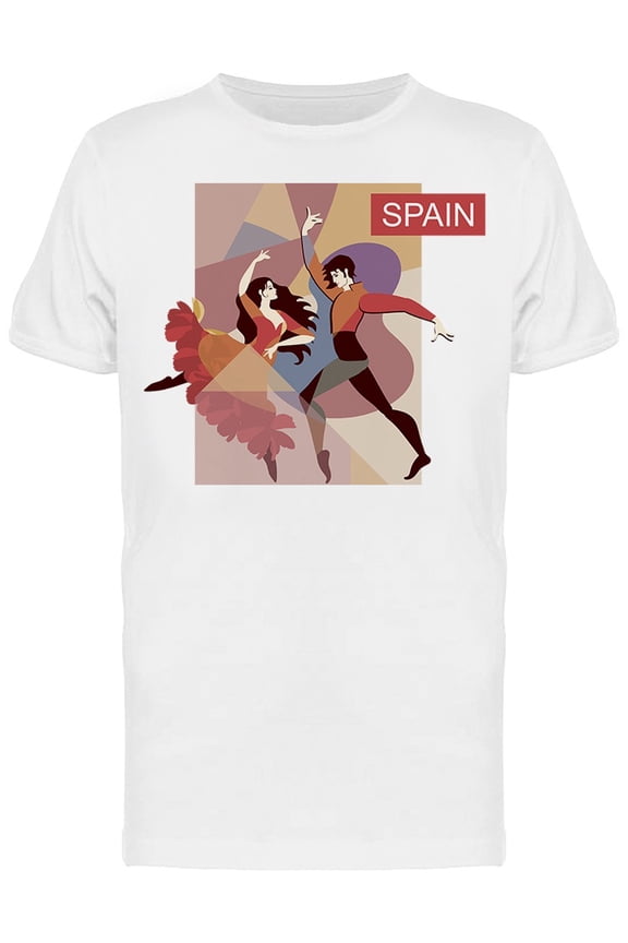 Mens Graphic Tee - Flamenco Couple Spain Dancers - Regular Fit 100% Cotton
