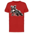 thumbnail image 1 of Smartprints Mens Graphic Tee - Flat Track Motocross Rider - Regular Fit 100% Cotton, 1 of 2
