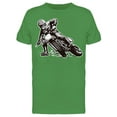 thumbnail image 1 of Smartprints Mens Graphic Tee - Flat Track Motocross Rider - Regular Fit 100% Cotton, 1 of 2