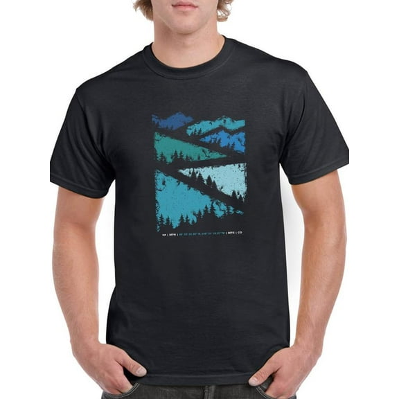 Smartprints Mens Graphic Tee - Forest Art - Regular Fit 100% Cotton