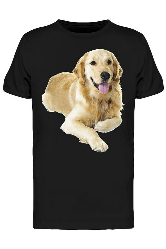 Mens Graphic Tee - Golden Retriever Pet Dog - Regular Fit 100% Cotton