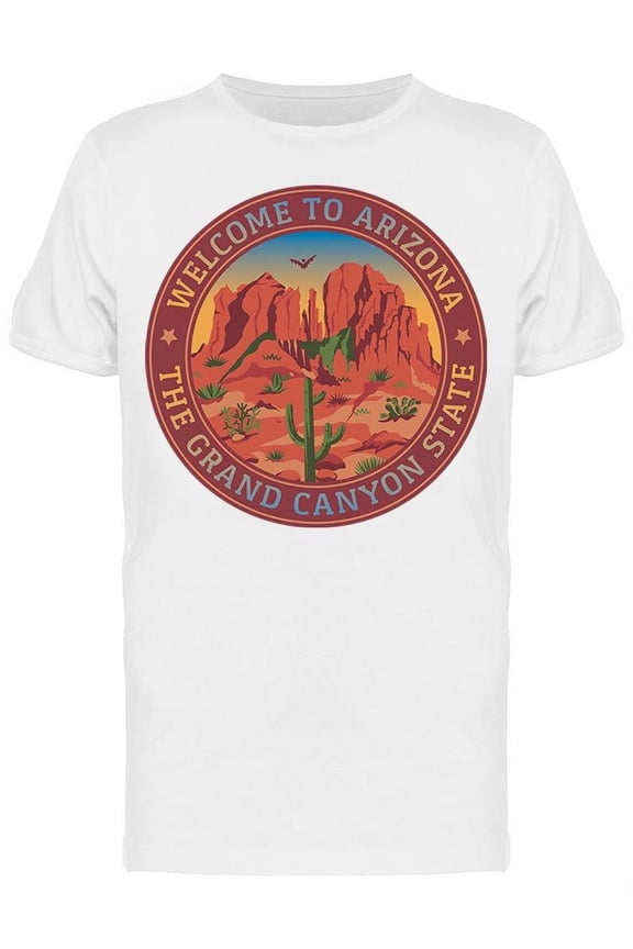 Mens Graphic Tee - Grand Canyon Landscape Arizona - Regular Fit 100% Cotton