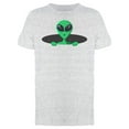 thumbnail image 1 of Smartprints Mens Graphic Tee - Green Alien Hole In Space - Regular Fit 100% Cotton, 1 of 2