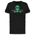 thumbnail image 1 of Smartprints Mens Graphic Tee - Green Alien Hole In Space - Regular Fit 100% Cotton, 1 of 2