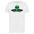 thumbnail image 1 of Smartprints Mens Graphic Tee - Green Alien Hole In Space - Regular Fit 100% Cotton, 1 of 3