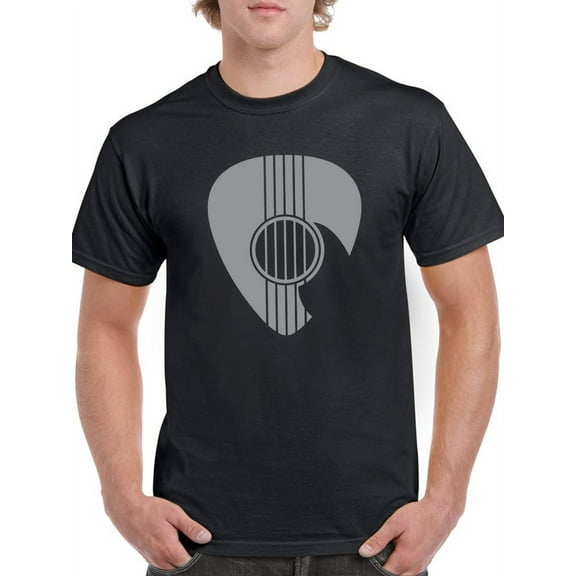 Smartprints Mens Graphic Tee - Guitar Pick - Regular Fit 100% Cotton