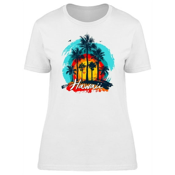 Smartprints Mens Graphic Tee - Hawaiian Tropical Sunset - Regular Fit 100% Cotton