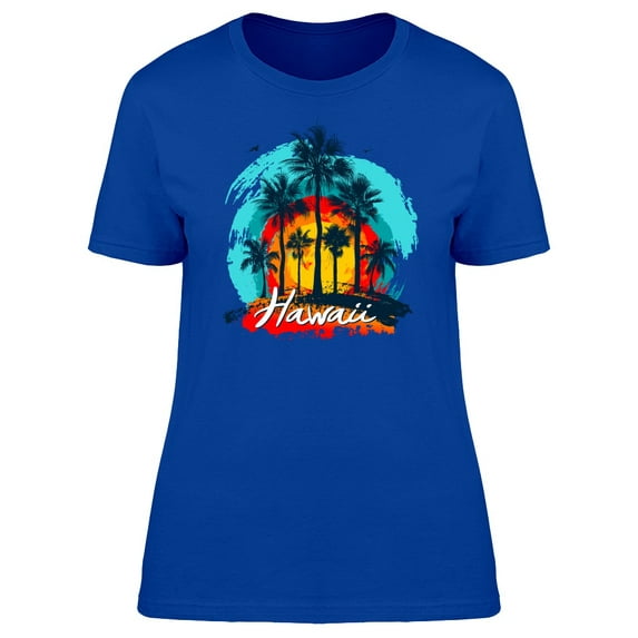 Smartprints Mens Graphic Tee - Hawaiian Tropical Sunset - Regular Fit 100% Cotton