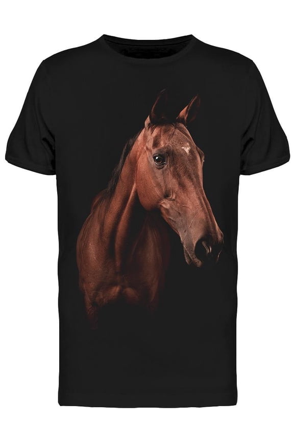 Mens Graphic Tee - Horse Picture W/Turned Head - Regular Fit 100% Cotton