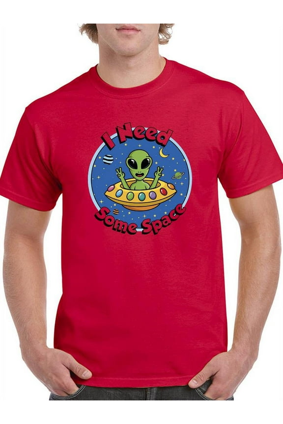 Mens Graphic Tee - I Need Some Space! - Regular Fit 100% Cotton