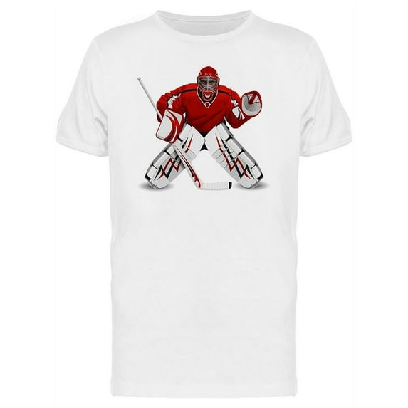 Smartprints Mens Graphic Tee - Ice Hockey Goalie Design - Regular Fit 100% Cotton