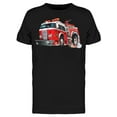 thumbnail image 1 of Smartprints Mens Graphic Tee - Image Of Firetruck - Regular Fit 100% Cotton, 1 of 2