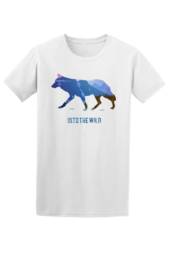 Mens Graphic Tee - Into The Wild Fox - Regular Fit 100% Cotton