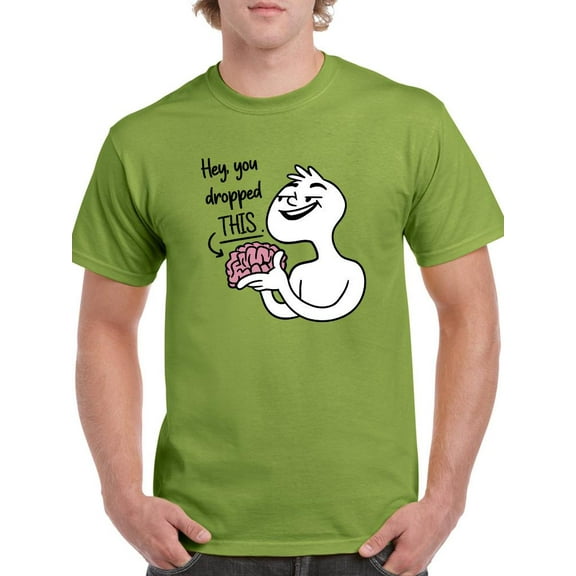 Smartprints Mens Graphic Tee Kiwi - You Dropped Your Brain 100% Cotton Classic Fit
