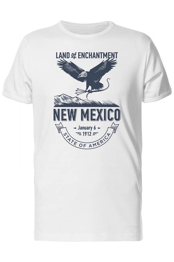 Mens Graphic Tee - Land Of Enchantment New Mexico - Regular Fit 100% Cotton