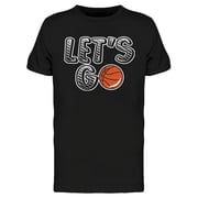 Smartprints Mens Graphic Tee - Lets Go Basketball Design - Regular Fit 100% Cotton