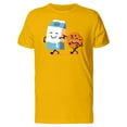 thumbnail image 1 of Smartprints Mens Graphic Tee - Milk And Cookie Walking Together - Regular Fit 100% Cotton, 1 of 2