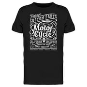 Smartprints Mens Graphic Tee - Motorcycle Vintage - Regular Fit 100% Cotton