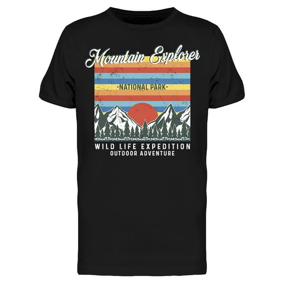 Smartprints Mens Graphic Tee - National Park - Regular Fit 100% Cotton