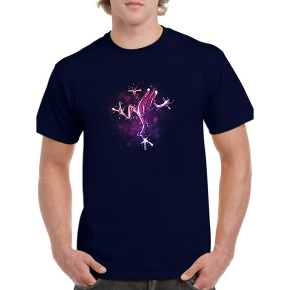 Smartprints Mens Graphic Tee - Neon Frog - Regular Fit 100% Cotton