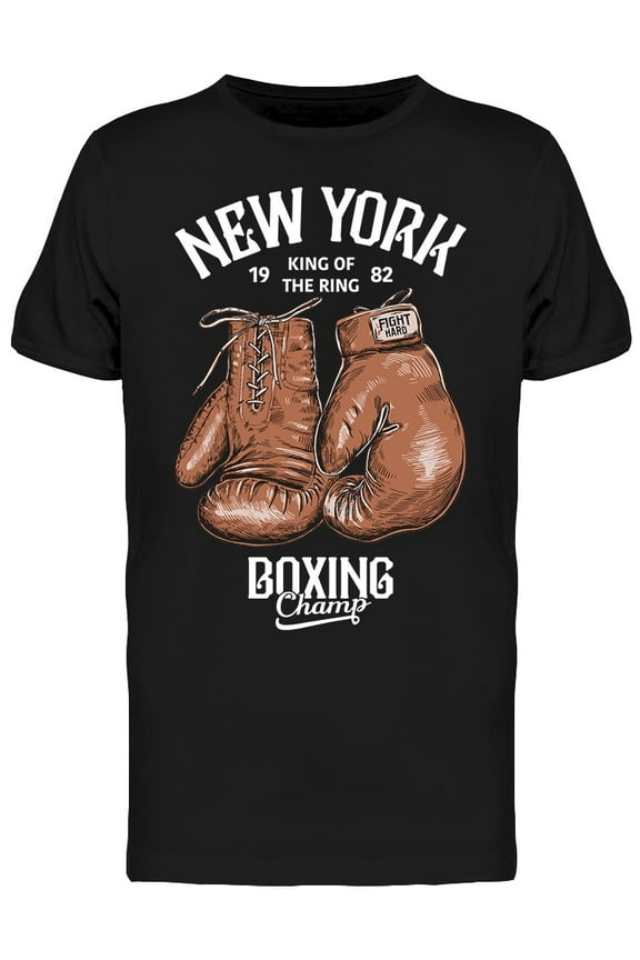 Mens Graphic Tee - New York Boxing Champ - Regular Fit 100% Cotton