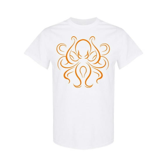 Smartprints Mens Graphic Tee - Octopus Tribal Tattoo Design - Regular Fit 100% Cotton