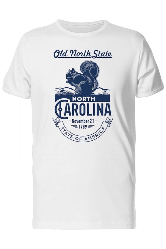 Mens Graphic Tee - Old North State North Carolina - Regular Fit 100% Cotton