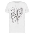 thumbnail image 1 of Smartprints Mens Graphic Tee - Painter Working - Regular Fit 100% Cotton, 1 of 2