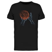Smartprints Mens Graphic Tee - Player Shooting Basketball - Regular Fit 100% Cotton