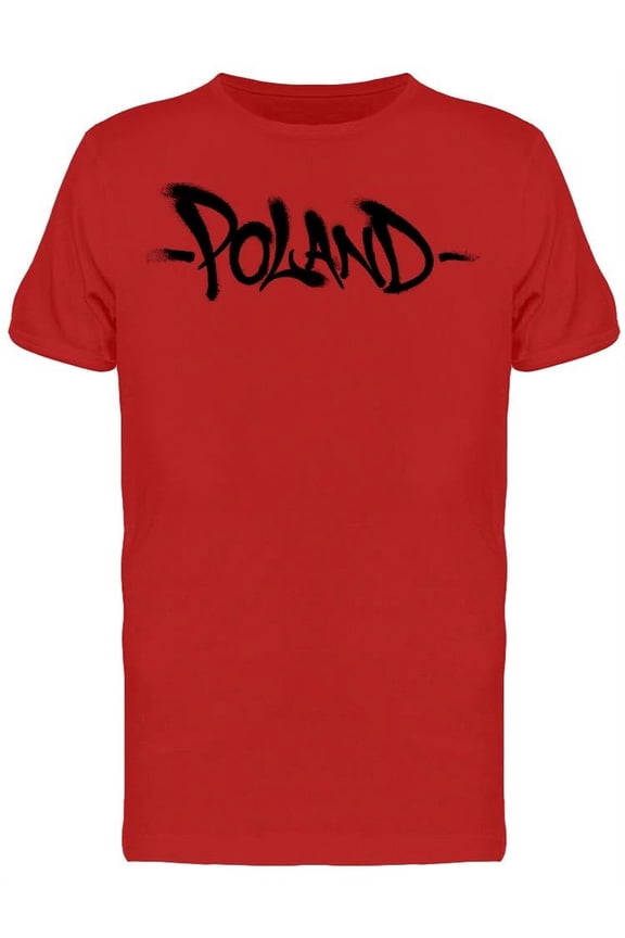 Mens Graphic Tee - Poland Graffiti - Regular Fit 100% Cotton
