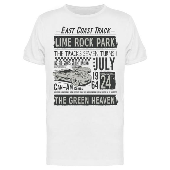 Smartprints Mens Graphic Tee - Racing Car - Regular Fit 100% Cotton