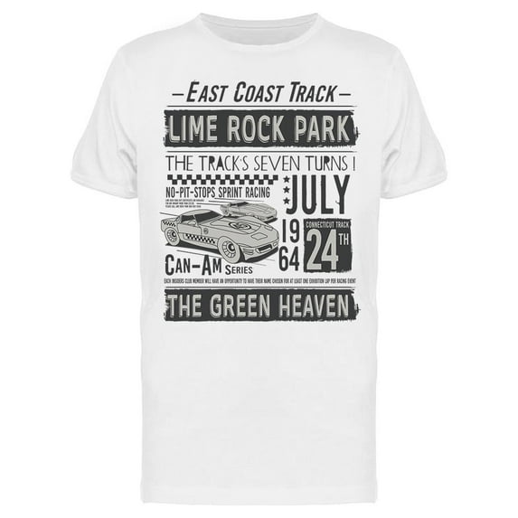 Smartprints Mens Graphic Tee - Racing Car - Regular Fit 100% Cotton