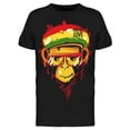 thumbnail image 1 of Smartprints Mens Graphic Tee - Rasta Monkey - Regular Fit 100% Cotton, 1 of 2