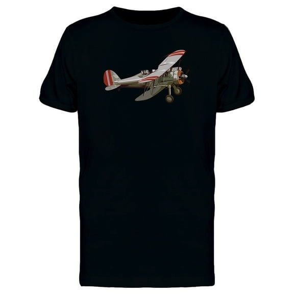Smartprints Mens Graphic Tee - Retro Airplane Doodle - Regular Fit 100% Cotton