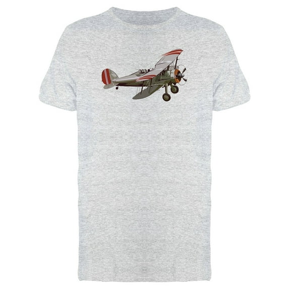Smartprints Mens Graphic Tee - Retro Airplane Doodle - Regular Fit 100% Cotton