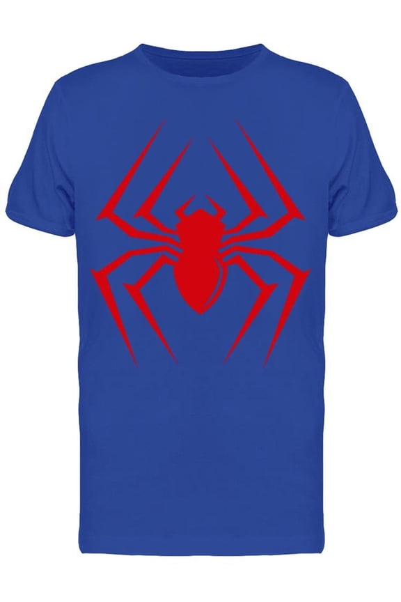 Mens Graphic Tee - Simple Red Spider Design - Regular Fit 100% Cotton