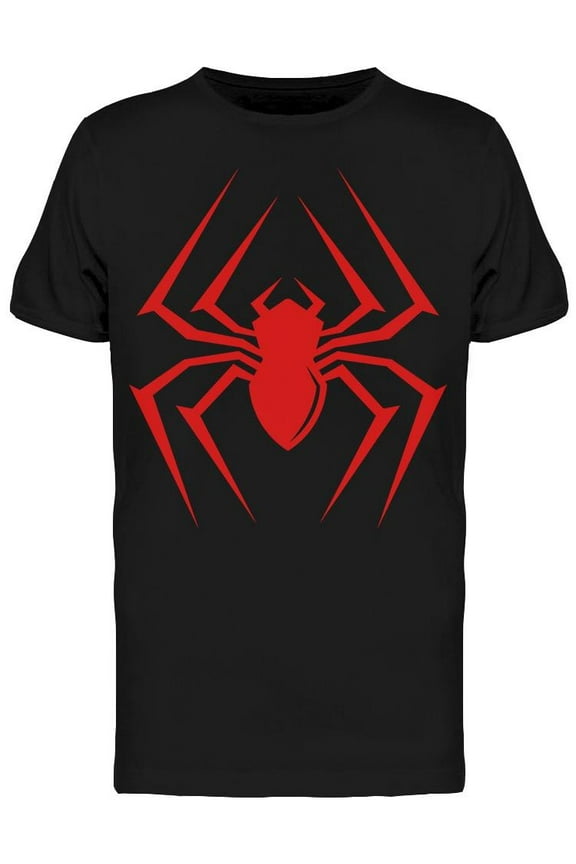 Mens Graphic Tee - Simple Red Spider Design - Regular Fit 100% Cotton
