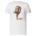 thumbnail image 1 of Smartprints Mens Graphic Tee - Sketch Of An Old Microphone - Regular Fit 100% Cotton, 1 of 4