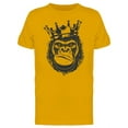 thumbnail image 1 of Smartprints Mens Graphic Tee - Smirking Gorilla King B&W - Regular Fit 100% Cotton, 1 of 2