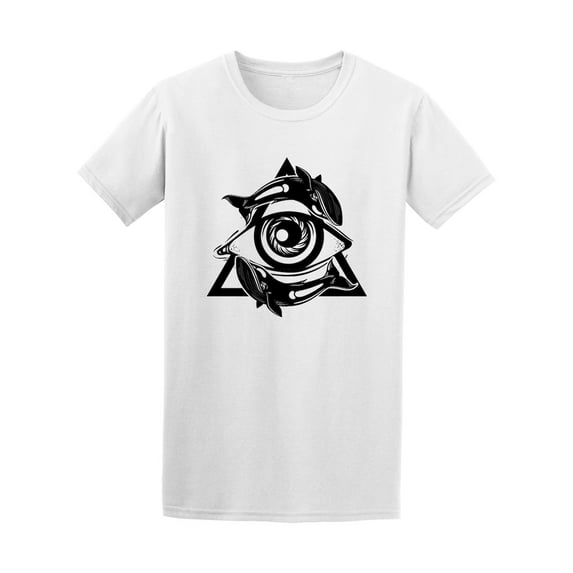 Smartprints Mens Graphic Tee - Spiritual All Seeing Eye Pyramid - Regular Fit 100% Cotton