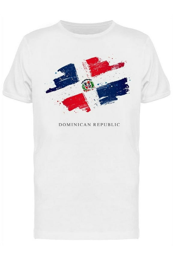 Mens Graphic Tee - The Flag Of The Dominican Rep. - Regular Fit 100% Cotton