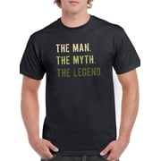 Smartprints Mens Graphic Tee - The Man. The Myth. The Legend. - Regular Fit 100% Cotton