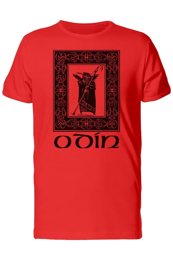 Mens Graphic Tee - Viking God Odin In A Frame - Regular Fit 100% Cotton