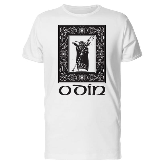Smartprints Mens Graphic Tee - Viking God Odin In A Frame - Regular Fit 100% Cotton