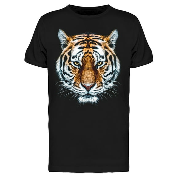 Smartprints Mens Graphic Tee - Wild Tiger Head - Regular Fit 100% Cotton